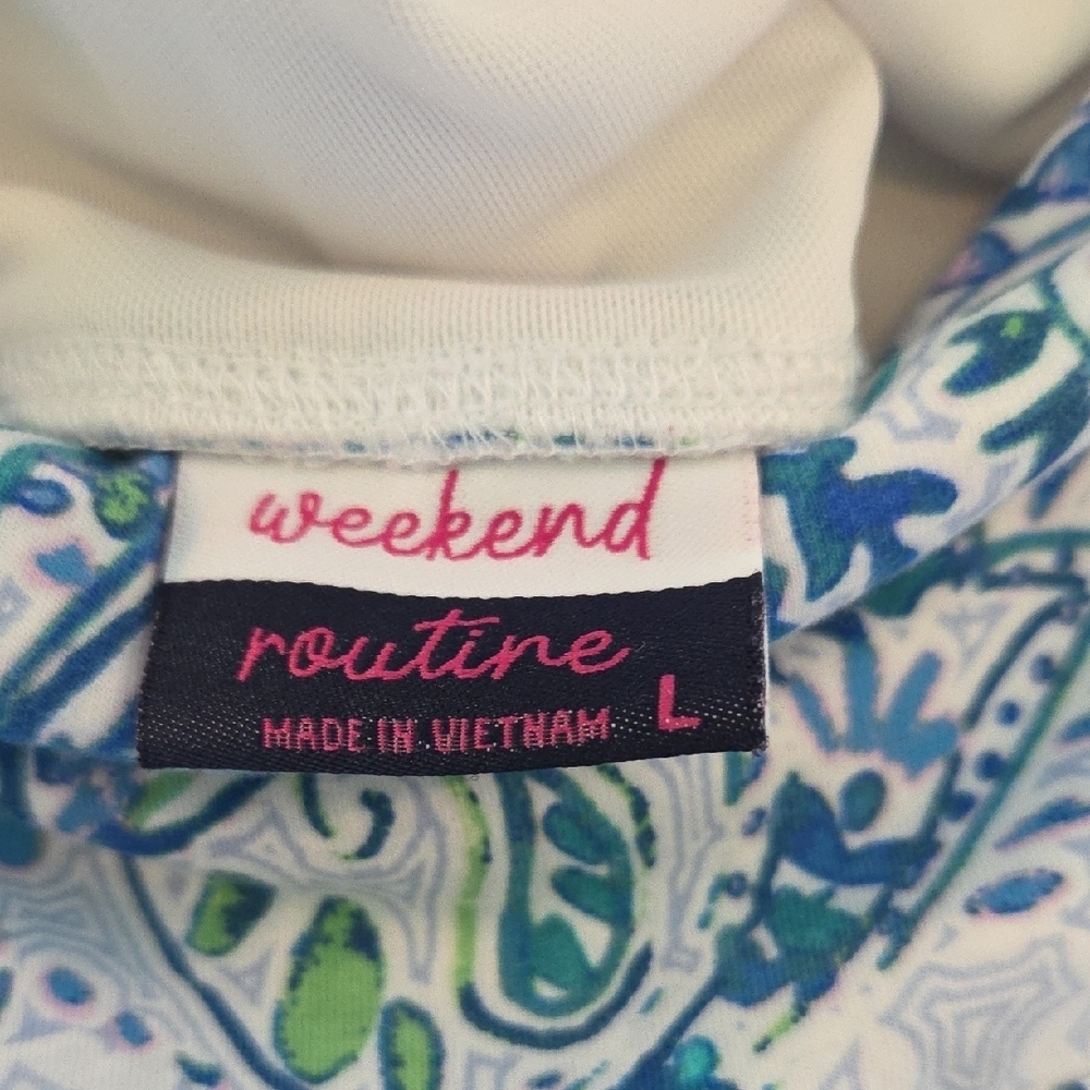 Weekend Routine Blue, Green And White Skort Size Large - Picture 3 of 9